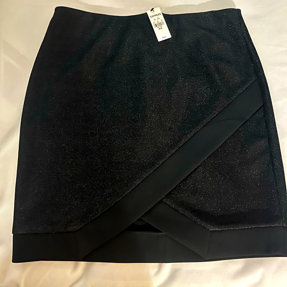 Glittery black Express skirt